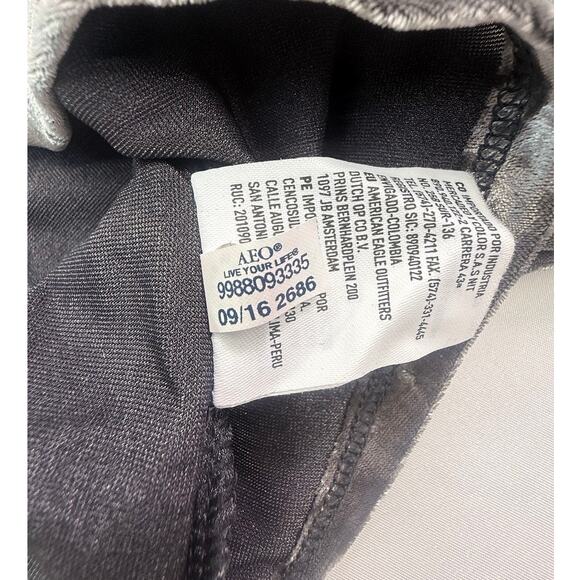 American Eagle Velvet Crushed Cami Tank Top Gray Black L - Picture 14 of 14